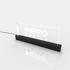 Engraved Plexiglass Base Edge Lit Lighted Menu Display Stand Acrylic Led Sign Holder