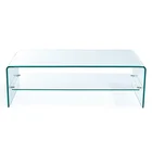 Clear Tempered Glass Nesting Coffee Table Morden Glass Side/Tea/Coffee Table