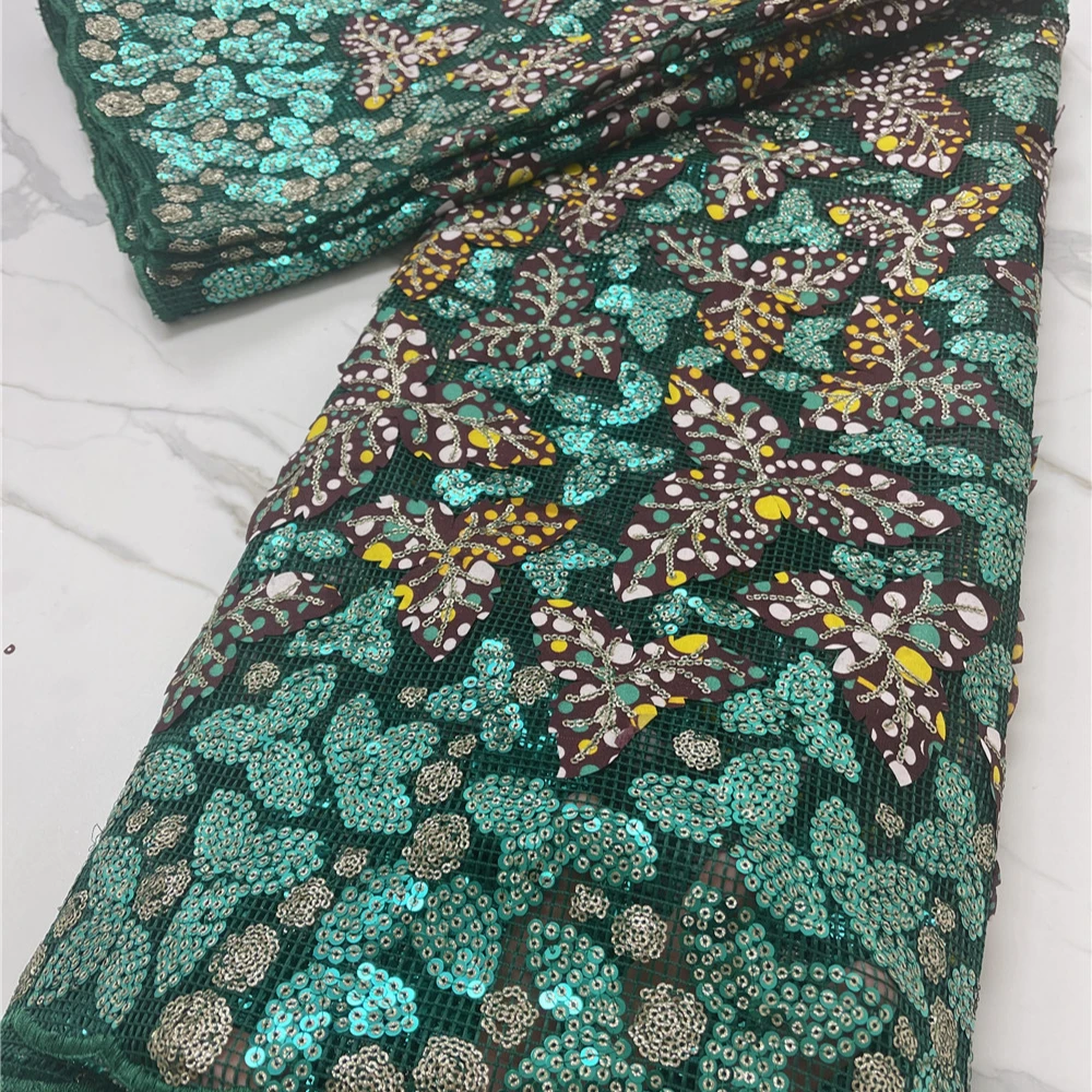 New Arrival Fashion French Wax Mesh Lace Fabric Embroidery Wax Fabric African Dry Lace Fabric With Sequins For Party Dress
New Arrival Fashion French Wax Mesh Lace Fabric Embroidery Wax Fabric African Dry Lace Fabric With Sequins For Party Dress