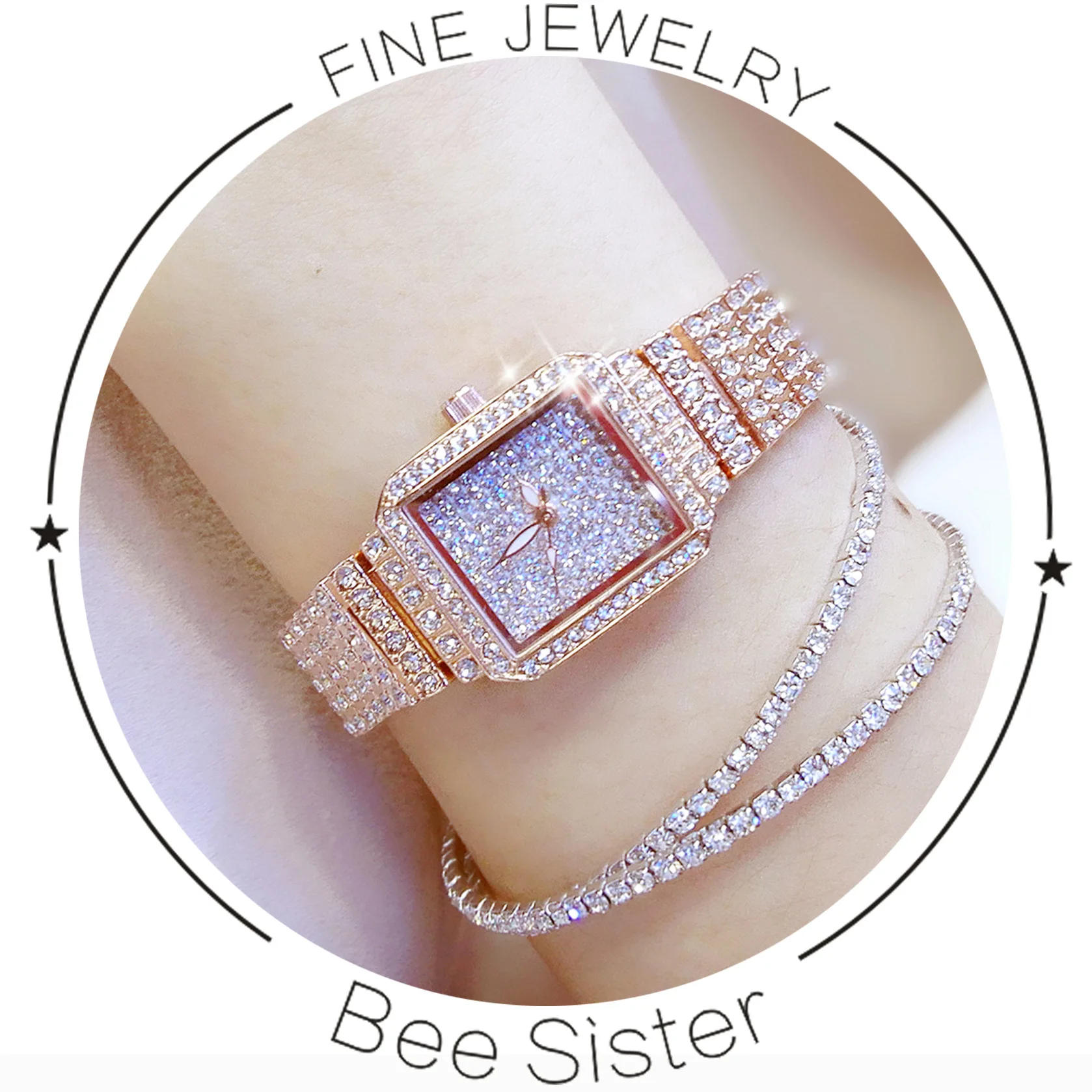 BS Bee sister Fashion Women Watch With Diamond Silver Watch Ladies Top Luxury Brand Ladies Casual Women's Bracelet Watch, 5 colors
BS Bee sister Fashion Women Watch With Diamond Silver Watch Ladies Top Luxury Brand Ladies Casual Women's Bracelet Watch, 5 colors