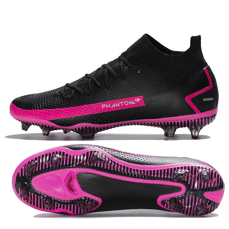 High ankle soccer cleats football trainer shoes football shoes high quality turf football boots drop shipping, Black
High ankle soccer cleats football trainer shoes football shoes high quality turf football boots drop shipping, Black