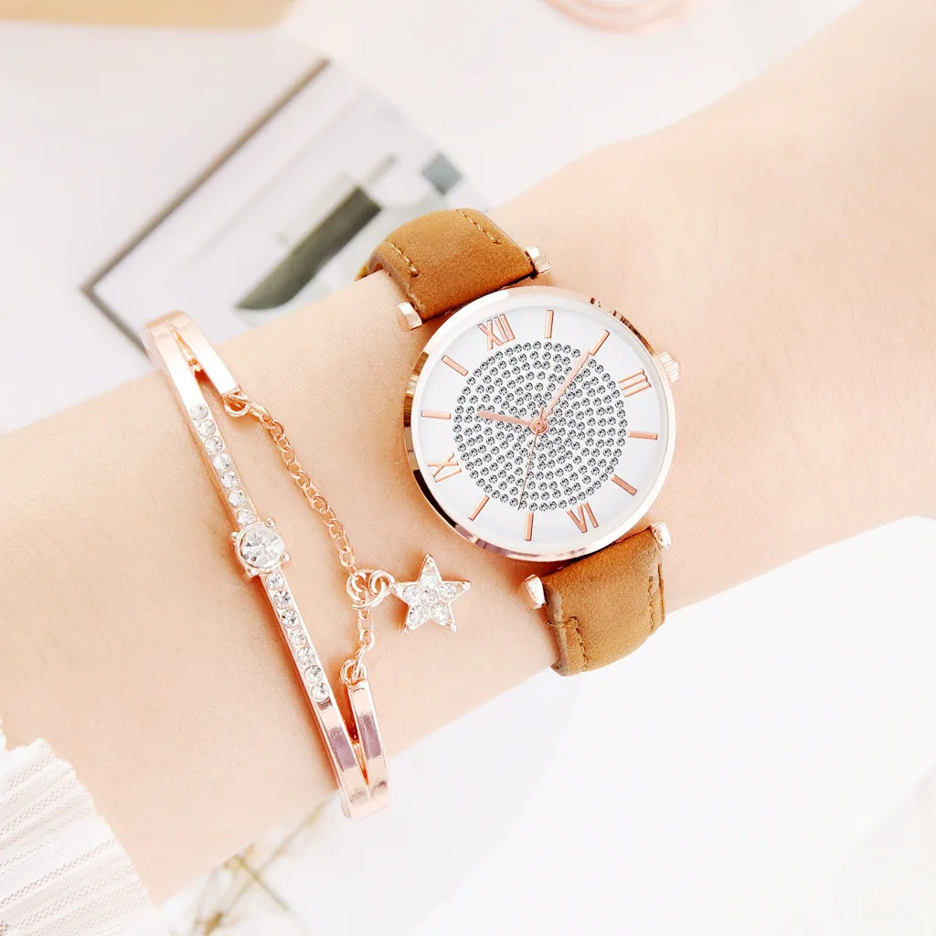 Hot Selling Luxury Quartz Watch Bracelet Set Ladies Casual Bracelets Alloy Wristwatch Set
Hot Selling Luxury Quartz Watch Bracelet Set Ladies Casual Bracelets Alloy Wristwatch Set