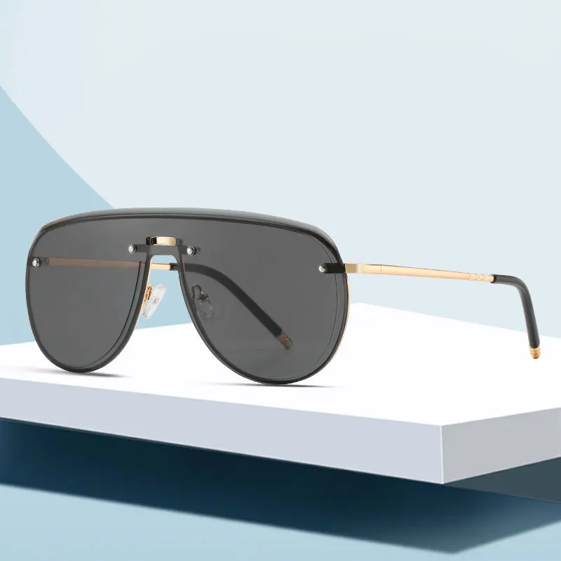 Newest 2021 high quality luxury big shades square one piece lens women metal rimless sunglasses, Custom colors
Newest 2021 high quality luxury big shades square one piece lens women metal rimless sunglasses, Custom colors