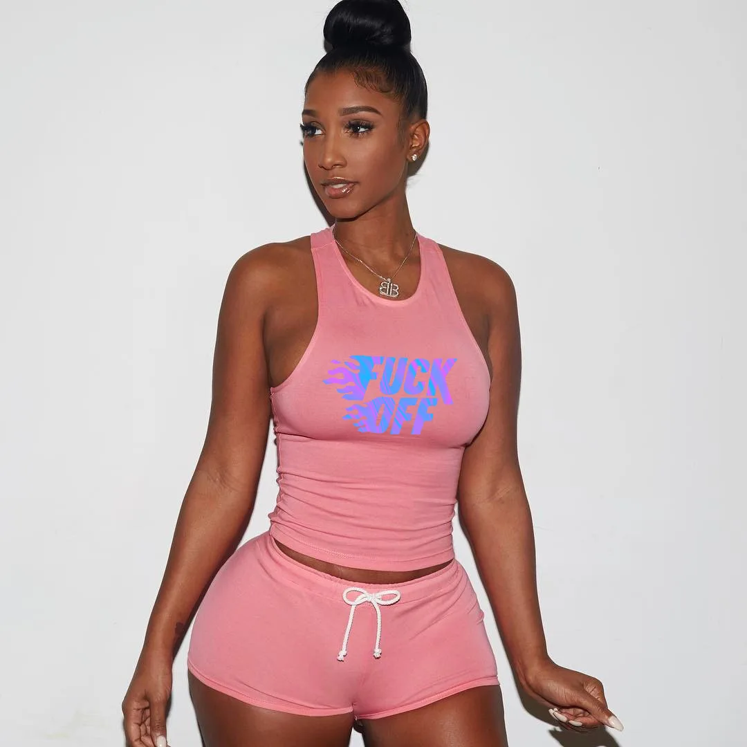 Summer Solid Color Stacked Crop Top Vest Casual Outfits 2 Piece Women Biker Short Sets, Pink, yellow, red, light purple, blue
Summer Solid Color Stacked Crop Top Vest Casual Outfits 2 Piece Women Biker Short Sets, Pink, yellow, red, light purple, blue