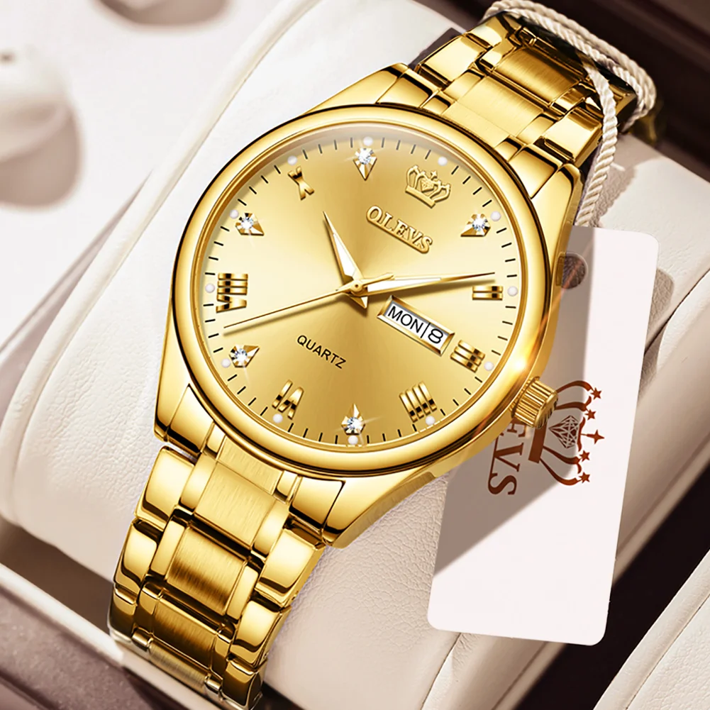 OEM Custom Watch Manufacturer Price Wholesaler Waterproof Brand Watches Stainless Steel Quartz Date Day Alloy Wristwatches
OEM Custom Watch Manufacturer Price Wholesaler Waterproof Brand Watches Stainless Steel Quartz Date Day Alloy Wristwatches