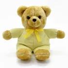 Latest cheap custom plush teddy bear with overalls wholesale stuffed bear animal soft toy with customized logo