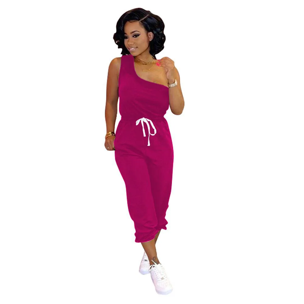 Summer Solid Colour One Off Shoulder Two PIece Sets Women's Casual Tracksuit Lace Up candy color, Women two piece sets 
Summer Solid Colour One Off Shoulder Two PIece Sets Women's Casual Tracksuit Lace Up candy color, Women two piece sets