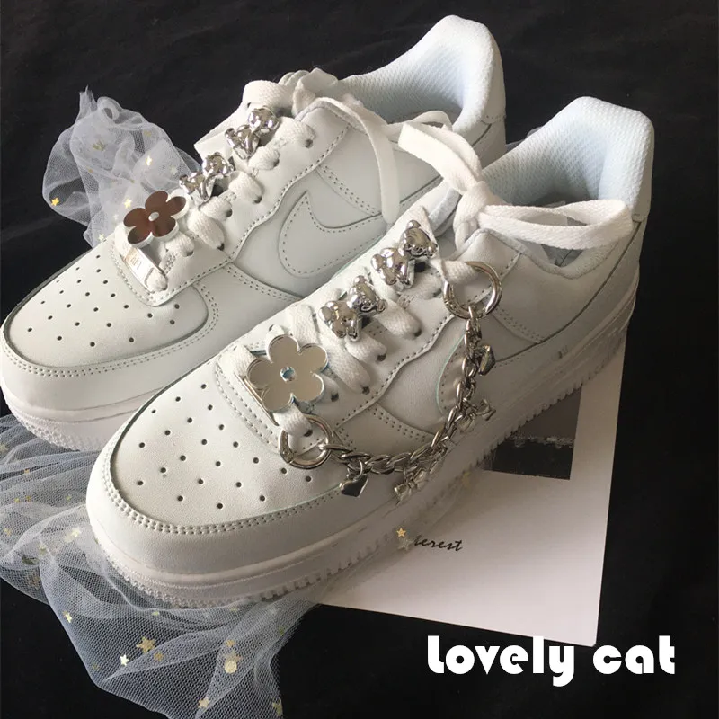 Fashion Metal Shoes Charms Vintage Cool Chain shoes buckle decoration chain accessories shoe buckle for Nike Air Force 1 DIY
Fashion Metal Shoes Charms Vintage Cool Chain shoes buckle decoration chain accessories shoe buckle for Nike Air Force 1 DIY