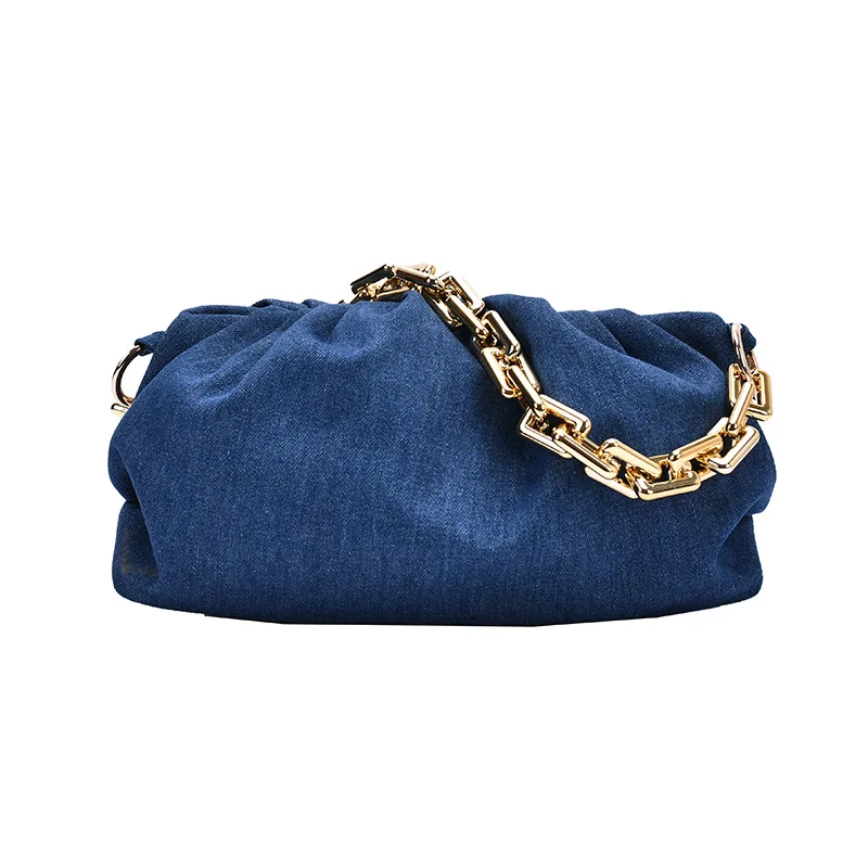 2021 custom fashion thick chain classy denim ladies luxury cloud hand bags crossbody shoulder jeans handbag for women, 3 colors
2021 custom fashion thick chain classy denim ladies luxury cloud hand bags crossbody shoulder jeans handbag for women, 3 colors