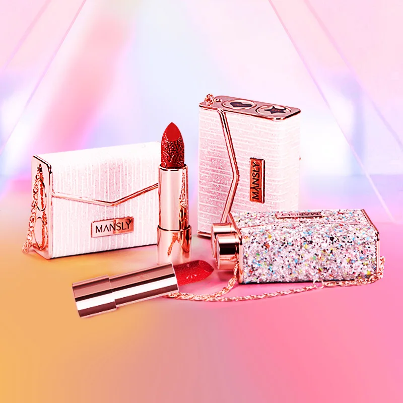 Private Lable Glitter Lip Bag Luxuery Design With Gold Chain Gift-Set Moisturizing Cosmetics Lipstick Makeup Tint lipstick set
Private Lable Glitter Lip Bag Luxuery Design With Gold Chain Gift-Set Moisturizing Cosmetics Lipstick Makeup Tint lipstick set