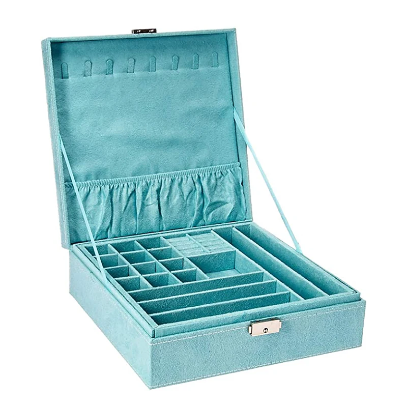 Girls European Style Large Wooden Jewelry Case Two-Layer Lint Jewelry Box Organizer Display Storage Case with Lock for Gift
Girls European Style Large Wooden Jewelry Case Two-Layer Lint Jewelry Box Organizer Display Storage Case with Lock for Gift