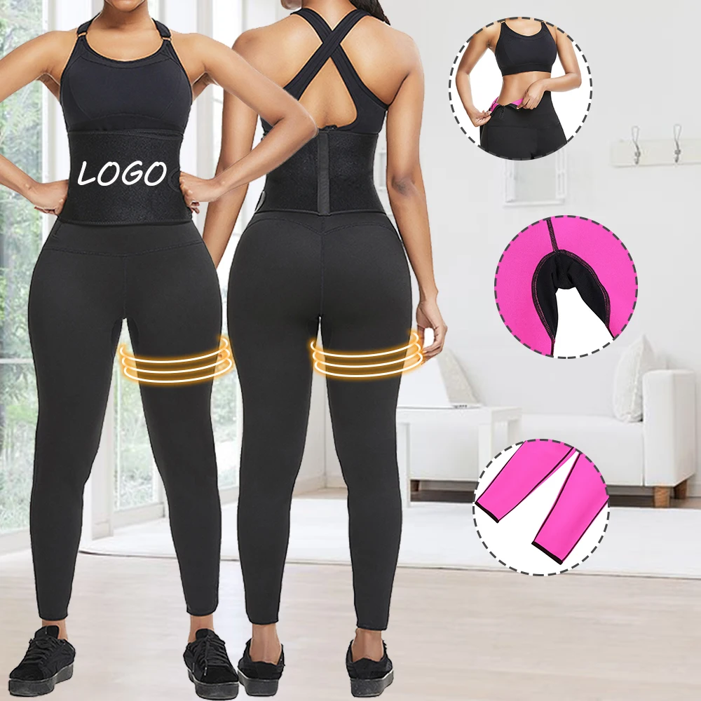 Women's High Waist Sweat Capris Pants With Waist Trainer Zipper Closure Tummy Control, Black
Women's High Waist Sweat Capris Pants With Waist Trainer Zipper Closure Tummy Control, Black