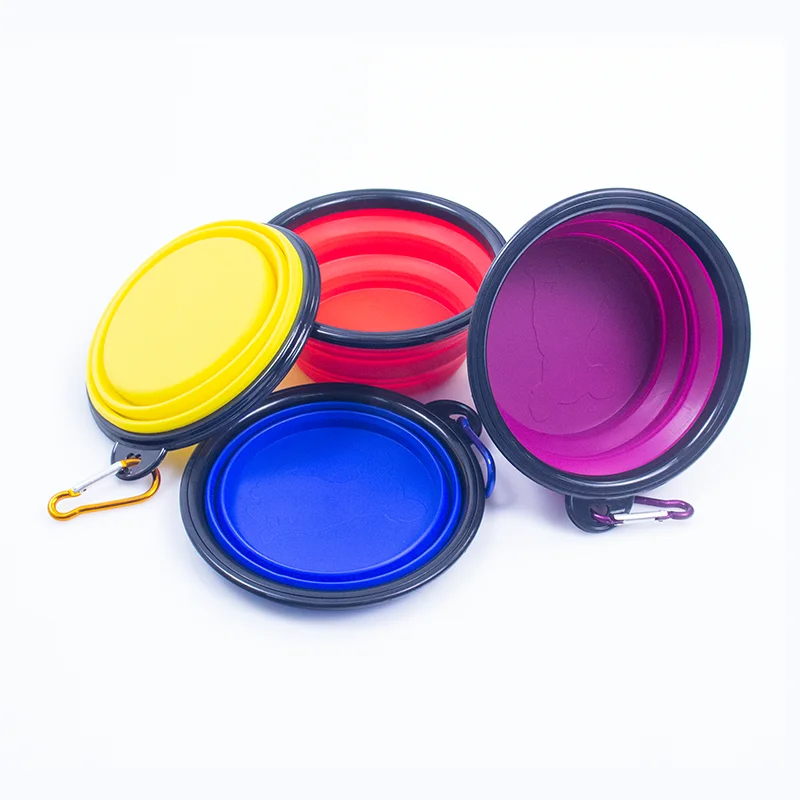 Pet product feeding accessories colorful drinking and food dog silicone travel bowl, As picture
Pet product feeding accessories colorful drinking and food dog silicone travel bowl, As picture