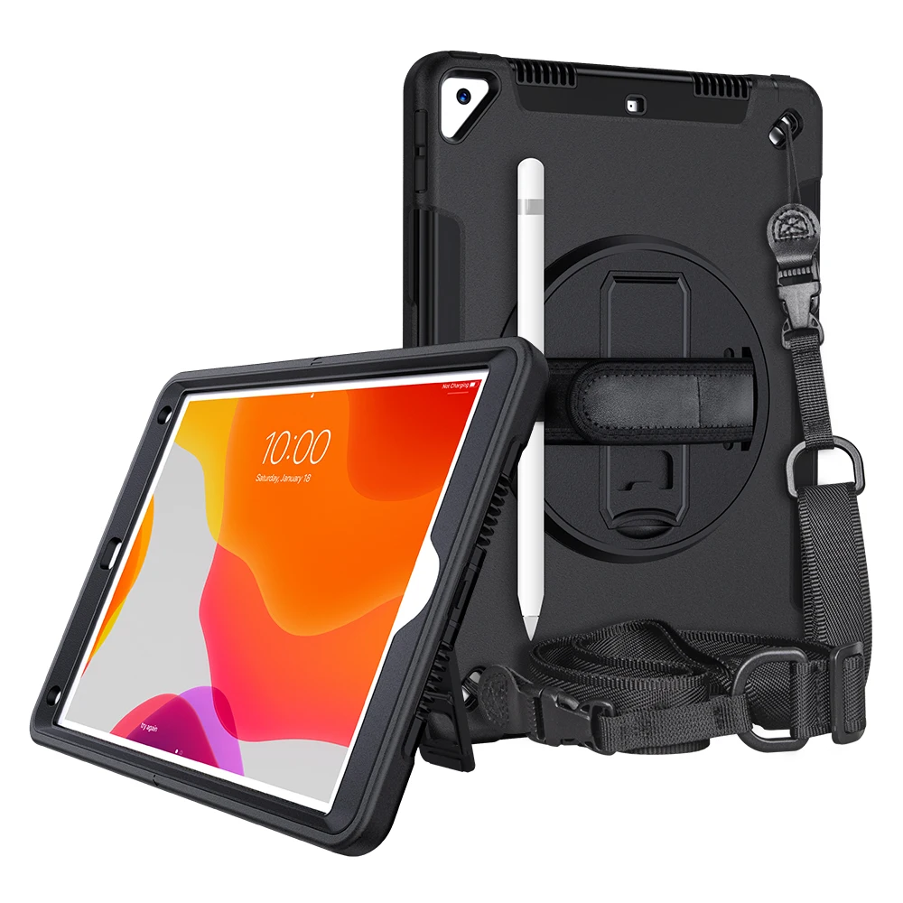 FTL Series Custom Three-layer Protective Hybrid Kickstand Tablet Case for iPad 7th Gen 10.2 inch Cases with shoulder strap
FTL Series Custom Three-layer Protective Hybrid Kickstand Tablet Case for iPad 7th Gen 10.2 inch Cases with shoulder strap