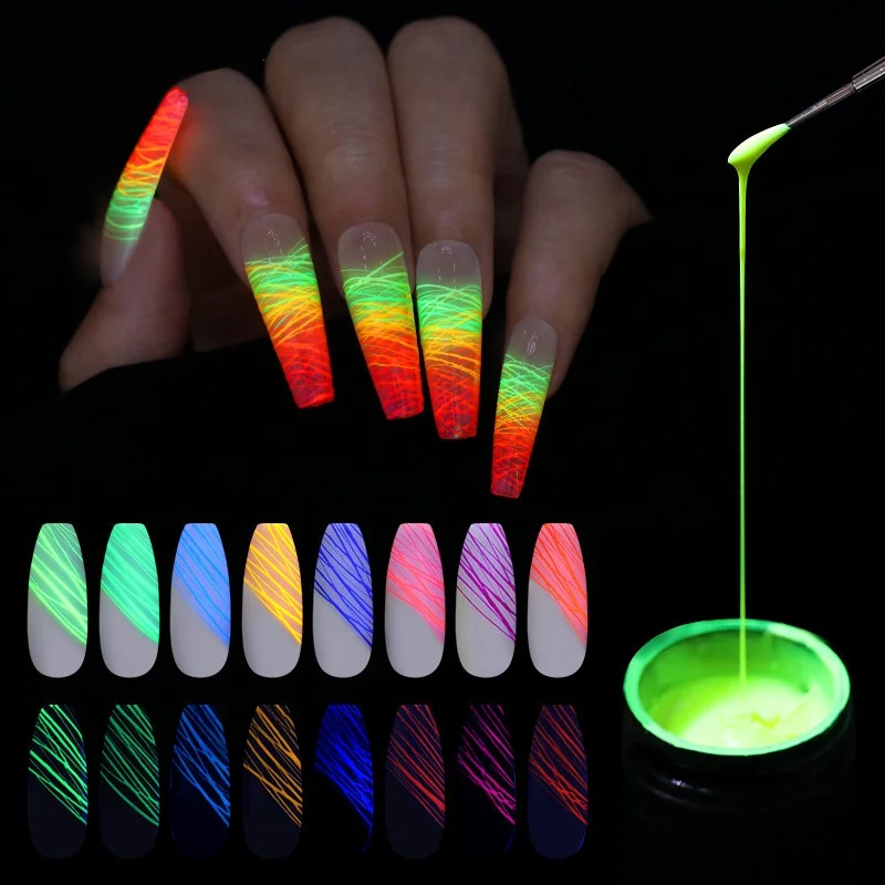 2021 New Luminous Reflective UV Gel Glitter Spider Gel For Nails Art Manicure Varnishes Drawing Painting Gel Nail Polish, 8 colors
2021 New Luminous Reflective UV Gel Glitter Spider Gel For Nails Art Manicure Varnishes Drawing Painting Gel Nail Polish, 8 colors