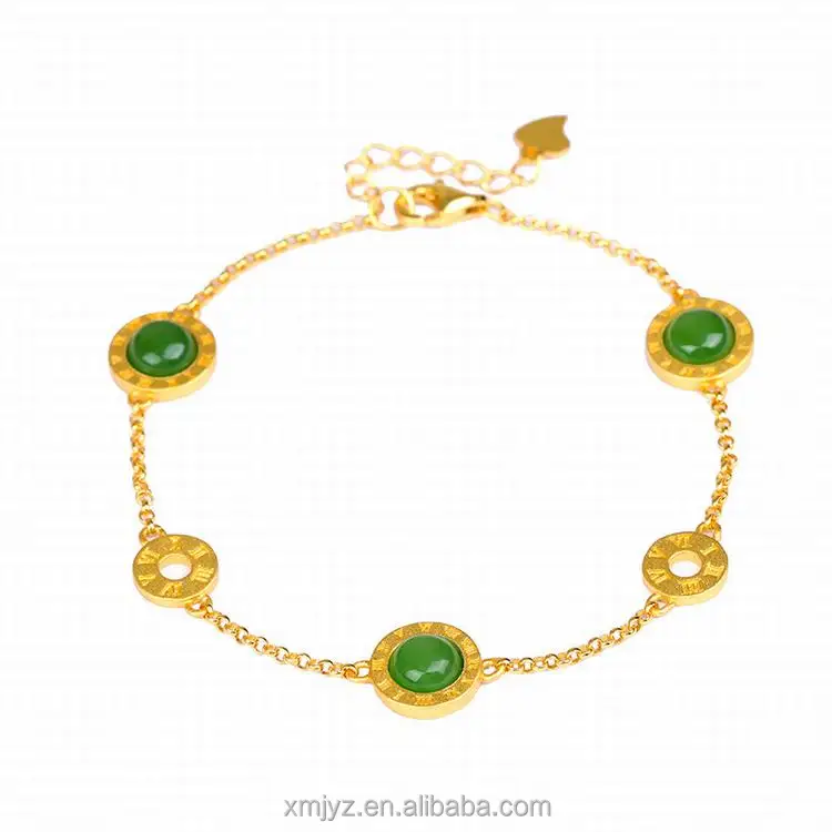 Certified 925 Silver Inlaid Natural Hetian Jade Bracelet Round Beads Jade U-Shaped Style
Certified 925 Silver Inlaid Natural Hetian Jade Bracelet Round Beads Jade U-Shaped Style