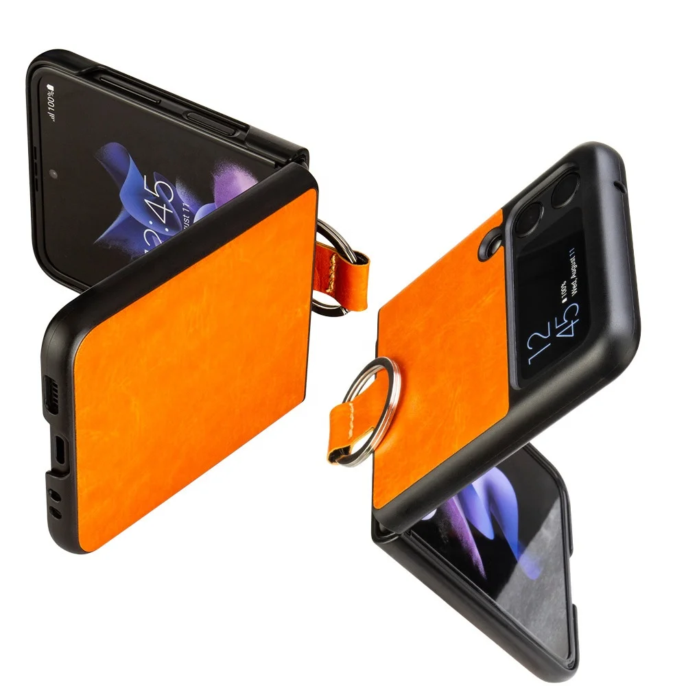 For Samsung Galaxy Z Flip 3 Case Leather PU Mobile Phone Back Cover Case for Samsung Z Flip 3 with Portable Metal Ring, Multi colors
For Samsung Galaxy Z Flip 3 Case Leather PU Mobile Phone Back Cover Case for Samsung Z Flip 3 with Portable Metal Ring, Multi colors