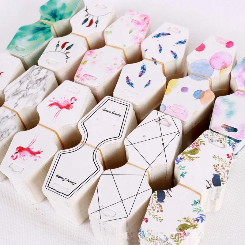 Recycled necklace packaging display card custom logo paper card holder hair elastic rubber band anklet bracelet necklace cards, Multi colors
Recycled necklace packaging display card custom logo paper card holder hair elastic rubber band anklet bracelet necklace cards, Multi colors