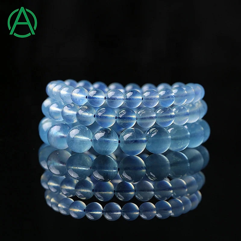 ArthurGem High Quality Aquamarine Bracelet Wholesale Natural Gemstone Elastic Bracelet Aquamarine Beaded Bracelet for Women Men, Natural color
ArthurGem High Quality Aquamarine Bracelet Wholesale Natural Gemstone Elastic Bracelet Aquamarine Beaded Bracelet for Women Men, Natural color