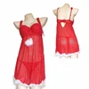 Stock Women Sexy Nighties Lingerie Baby dolls with Sequins for Christmas