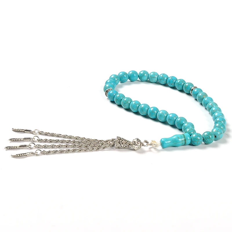 YS117 Synthetic turquoise stone beads islamic souvenirs tesbih arabic allah muslim tasbih, Blue
YS117 Synthetic turquoise stone beads islamic souvenirs tesbih arabic allah muslim tasbih, Blue