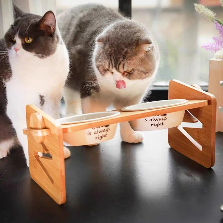 Wooden Stand Pet Bowls Raised Cat Bowls with Bamboo Stand for Cats and Puppy, Natural bamboo color
Wooden Stand Pet Bowls Raised Cat Bowls with Bamboo Stand for Cats and Puppy, Natural bamboo color