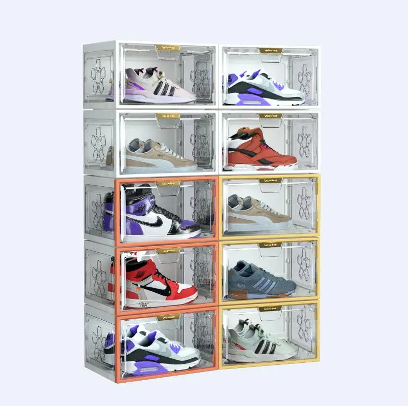 Rectangle DIY Stacking Foldable Display Shoe Container Transparent Portable Drop Front Organizer Plastic Shoe Box SNEAKER BO
Rectangle DIY Stacking Foldable Display Shoe Container Transparent Portable Drop Front Organizer Plastic Shoe Box SNEAKER BO