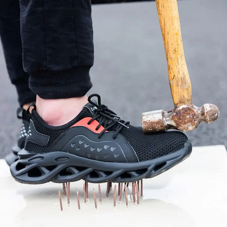 Anti-smashing anti-slip anti-slip work shoes Summer safety shoes breathable flying woven, As picture
Anti-smashing anti-slip anti-slip work shoes Summer safety shoes breathable flying woven, As picture