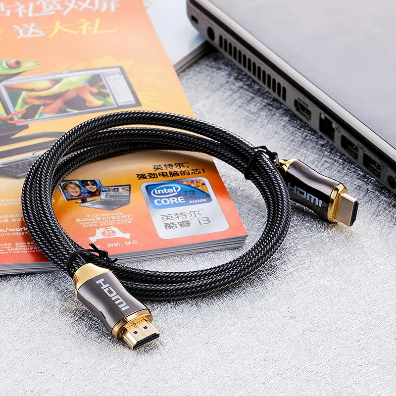 High Quality zinc alloy shell Gold Plated support 1080P 3D 4K HDMI Cable for HDTV PS3 PS4 - idealCable.net