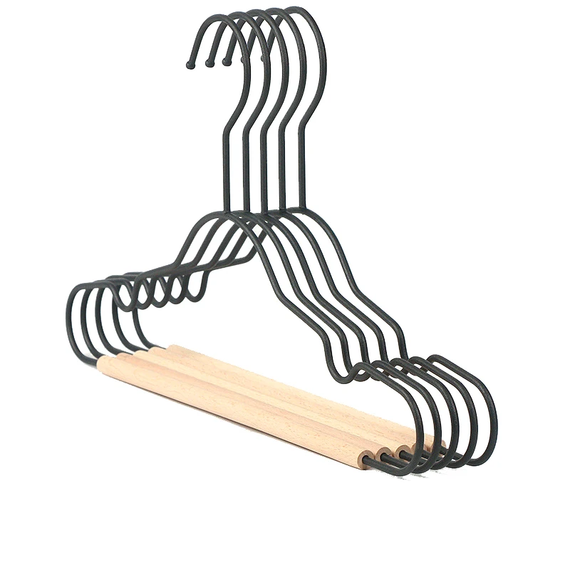 Children metal clothes hanger with wood bars Small Metal coat Hanger with Wooden Round Bars for kids, Black, white
Children metal clothes hanger with wood bars Small Metal coat Hanger with Wooden Round Bars for kids, Black, white