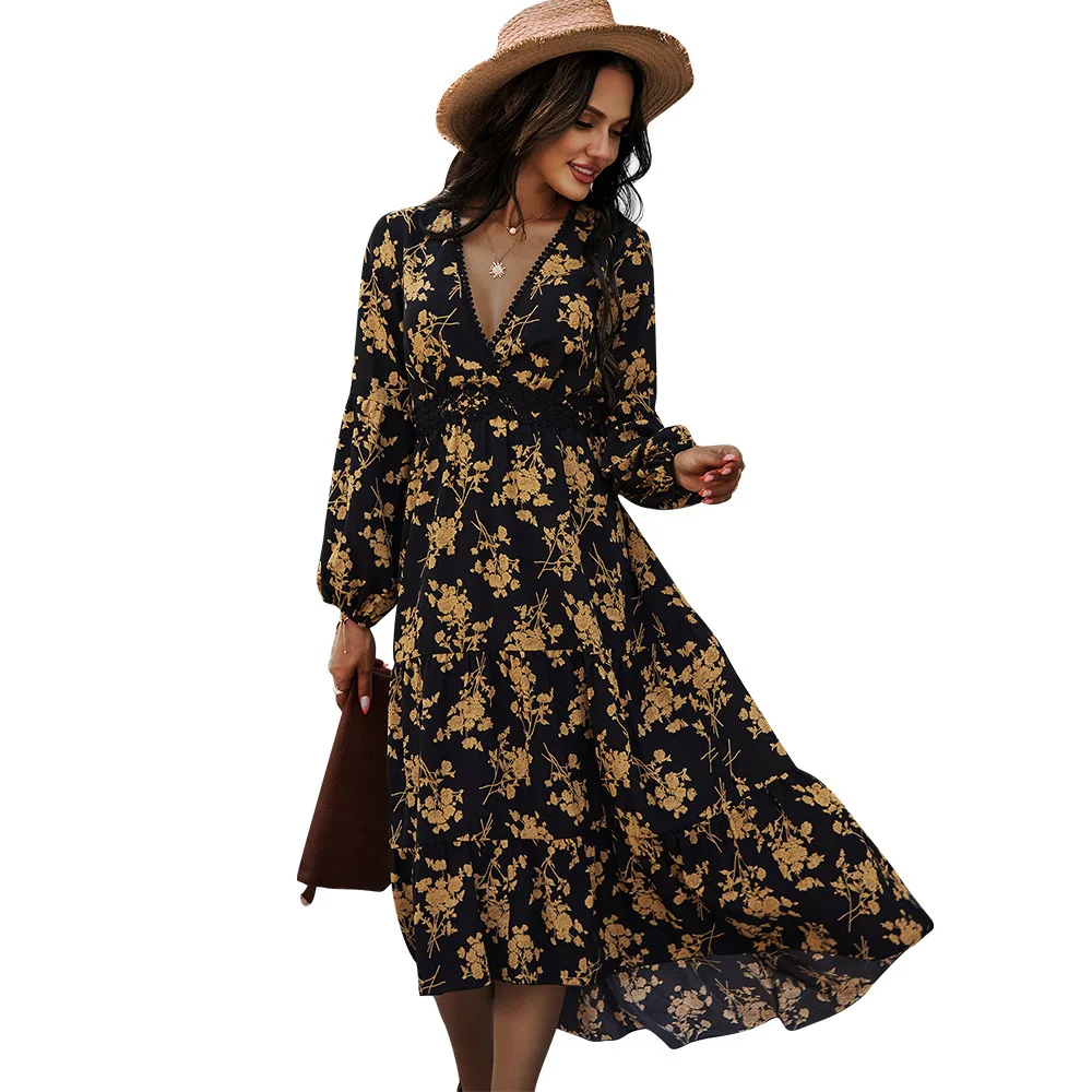 Fast Delivery Spring Women Empire Vintage V Neck Floral Printed Long Sleeve Casual Midi Dress
Fast Delivery Spring Women Empire Vintage V Neck Floral Printed Long Sleeve Casual Midi Dress