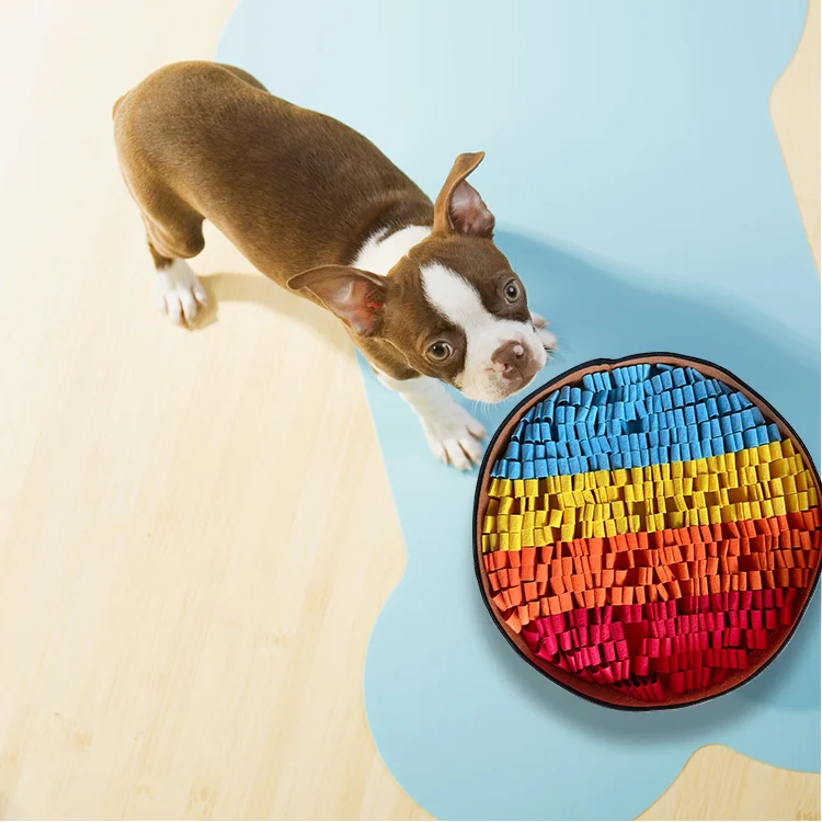 Round Dog Feeding mat Rainbow color Dog toys pet sniffing puzzle mat on sale, Picture
Round Dog Feeding mat Rainbow color Dog toys pet sniffing puzzle mat on sale, Picture