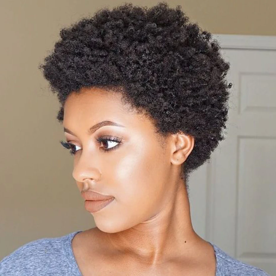 Afro Kinky Curly Wigs Short Cut Wig 100% Brazilian Curly Human Hair Wig For Black Women
Afro Kinky Curly Wigs Short Cut Wig 100% Brazilian Curly Human Hair Wig For Black Women