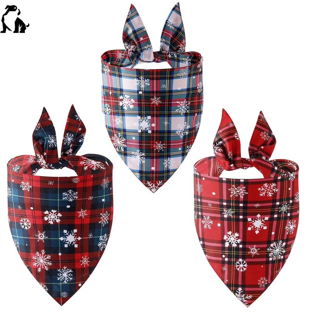 HANDOU New Design Plaid Snowflake Pet Triangle Scarf Double-Sided Dog Christmas Scarf Bandana Christmas Products, Colors
HANDOU New Design Plaid Snowflake Pet Triangle Scarf Double-Sided Dog Christmas Scarf Bandana Christmas Products, Colors