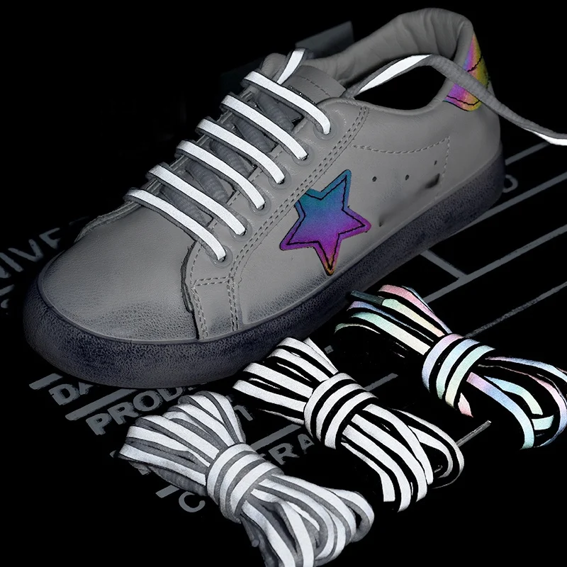 Reflective unique shoe laces for fashion sneakers Oval skate Sparkle Shoelaces, Picture color or custom color
Reflective unique shoe laces for fashion sneakers Oval skate Sparkle Shoelaces, Picture color or custom color