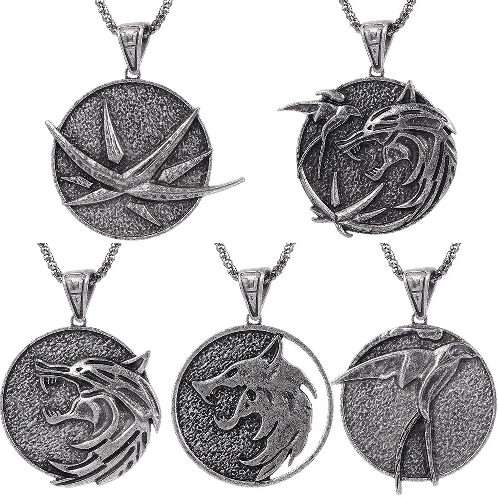 Hot Selling Wolf Head Necklace Witcher Pendant Witcher Witcher 3 Pendant Medal New European and American Jewelry
Hot Selling Wolf Head Necklace Witcher Pendant Witcher Witcher 3 Pendant Medal New European and American Jewelry