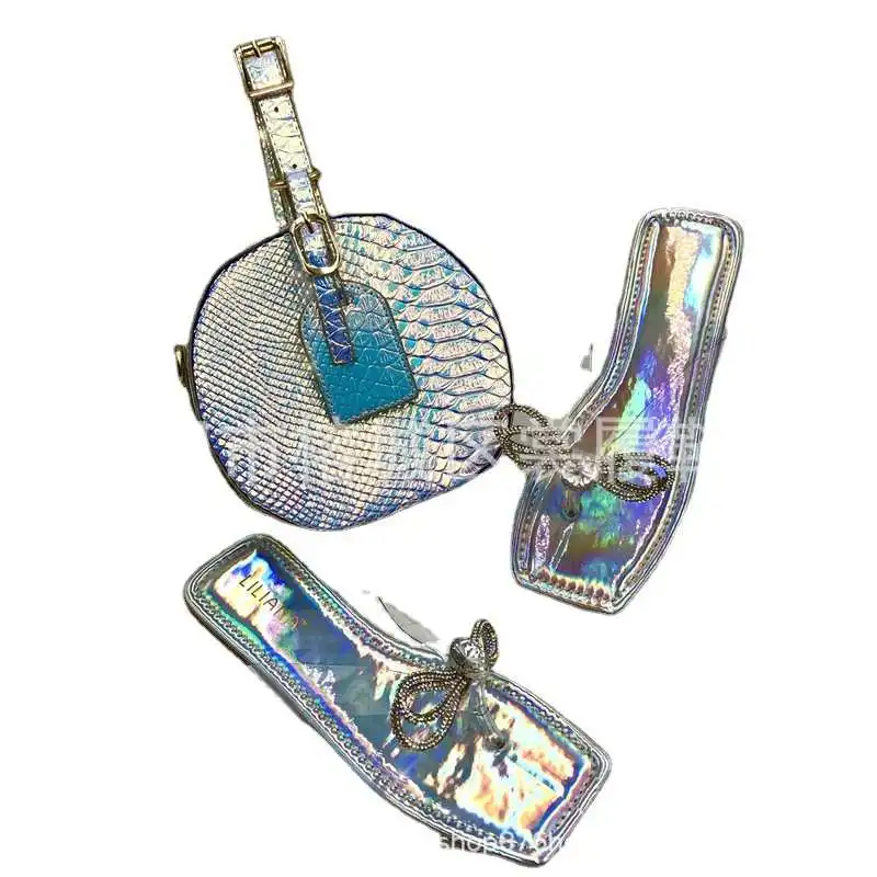 women slippers with bag new chic design colorful rhinestone luxury purses with rainbow slippers&sandals, Customizable
women slippers with bag new chic design colorful rhinestone luxury purses with rainbow slippers&sandals, Customizable