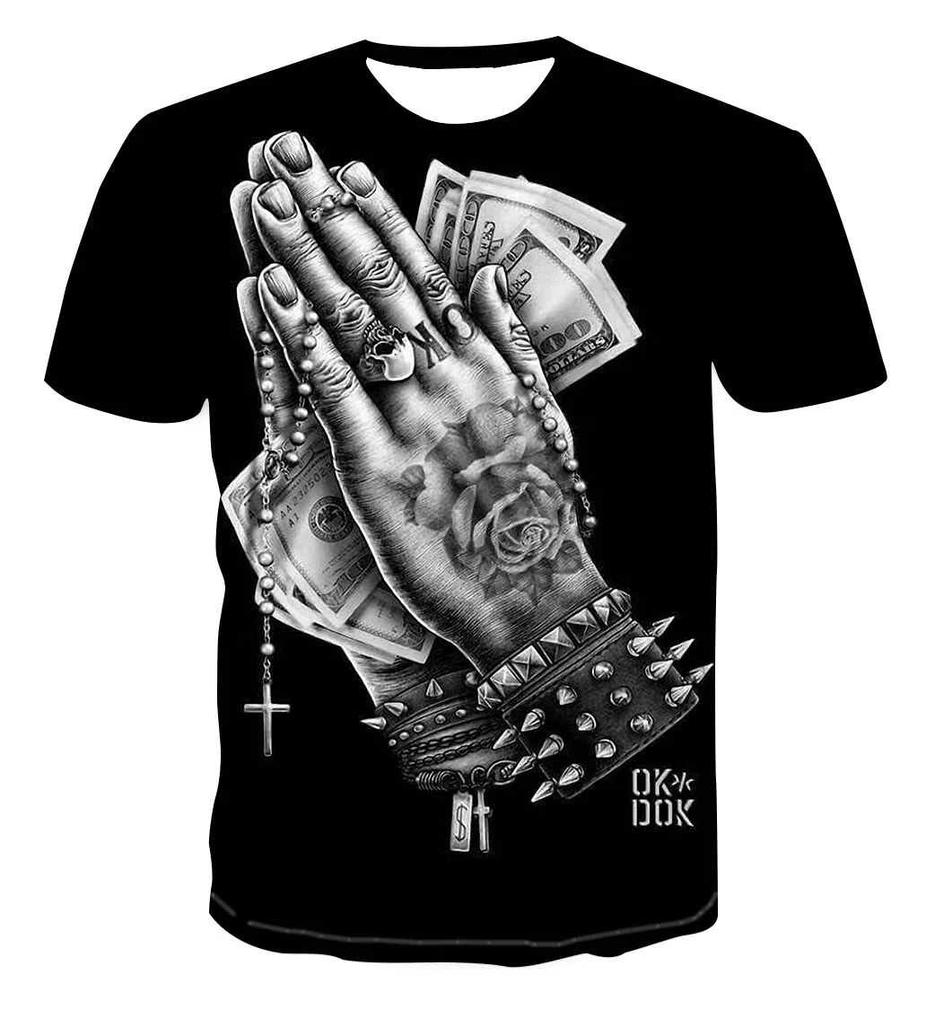 Wholesale Custom Digital Printing Tshirt 3D Hand Painted Dollar Bill Printing Men'S T Shirt, Shown
Wholesale Custom Digital Printing Tshirt 3D Hand Painted Dollar Bill Printing Men'S T Shirt, Shown