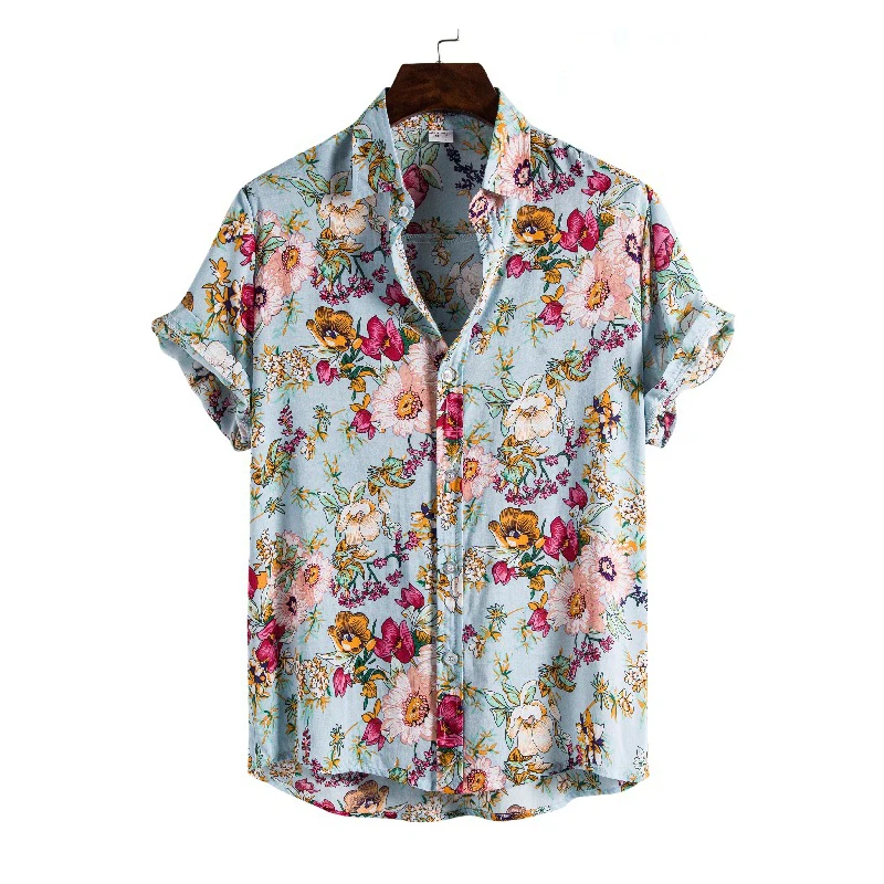 2021 New Vacation Surf Beach Shirts Hawaiian Style Colorful Casual Lapel Short Sleeves Mens Printed Short-sleeved Shirt
2021 New Vacation Surf Beach Shirts Hawaiian Style Colorful Casual Lapel Short Sleeves Mens Printed Short-sleeved Shirt