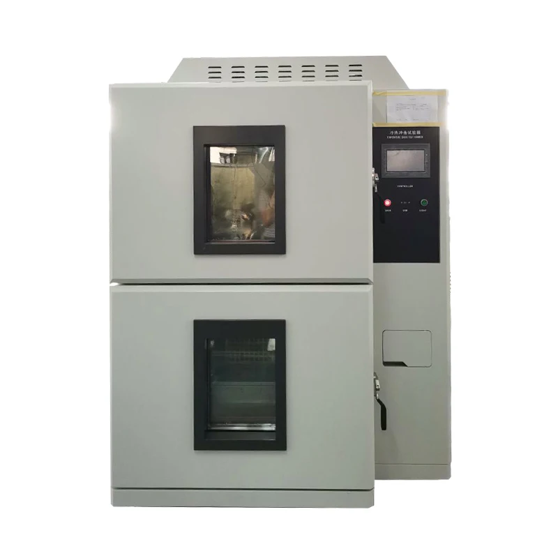 Automatic battery pack 2 zone type air to air cold hot climatic thermal shock test chamber
Automatic battery pack 2 zone type air to air cold hot climatic thermal shock test chamber