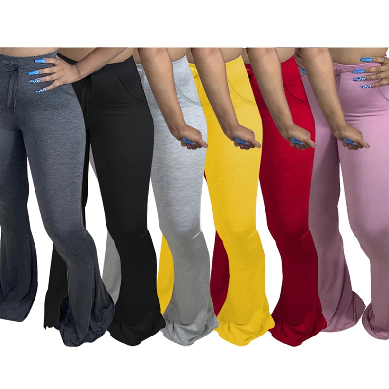 Plus Size 3XL 2020 High Waist Casual High Waist Bell-bottoms Flared Leggings With Pocket For Women Solid Colour Trousers Pants, As picture
Plus Size 3XL 2020 High Waist Casual High Waist Bell-bottoms Flared Leggings With Pocket For Women Solid Colour Trousers Pants, As picture