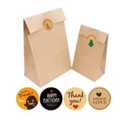 Adhesive Paper Customized Printed Packaging Label Stickers For Paper Kraft Bags