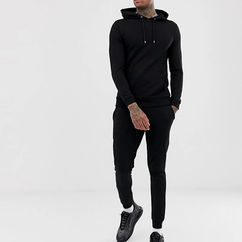 High Street Men Jogger Pant Set Plain Black Pullover Hoodies Slim Fit Tracksuit 
High Street Men Jogger Pant Set Plain Black Pullover Hoodies Slim Fit Tracksuit