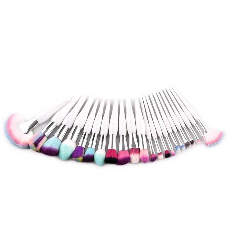 Colorful synthetic hair 22pcs makeup brush set with white handle professional makeup brushes customized logo private label
Colorful synthetic hair 22pcs makeup brush set with white handle professional makeup brushes customized logo private label