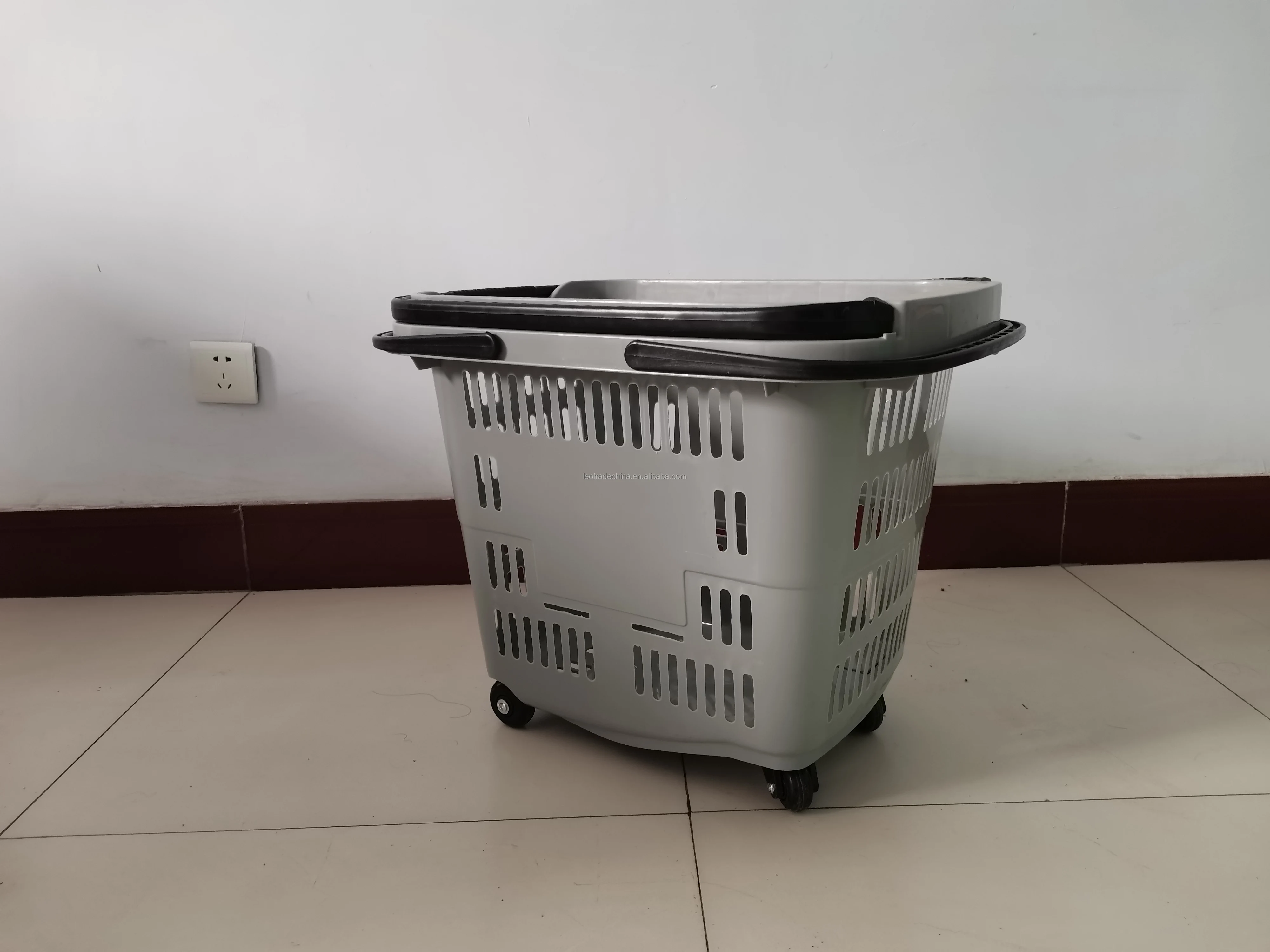 Best price plastic shopping basket shopping cart for shopping mall and super market