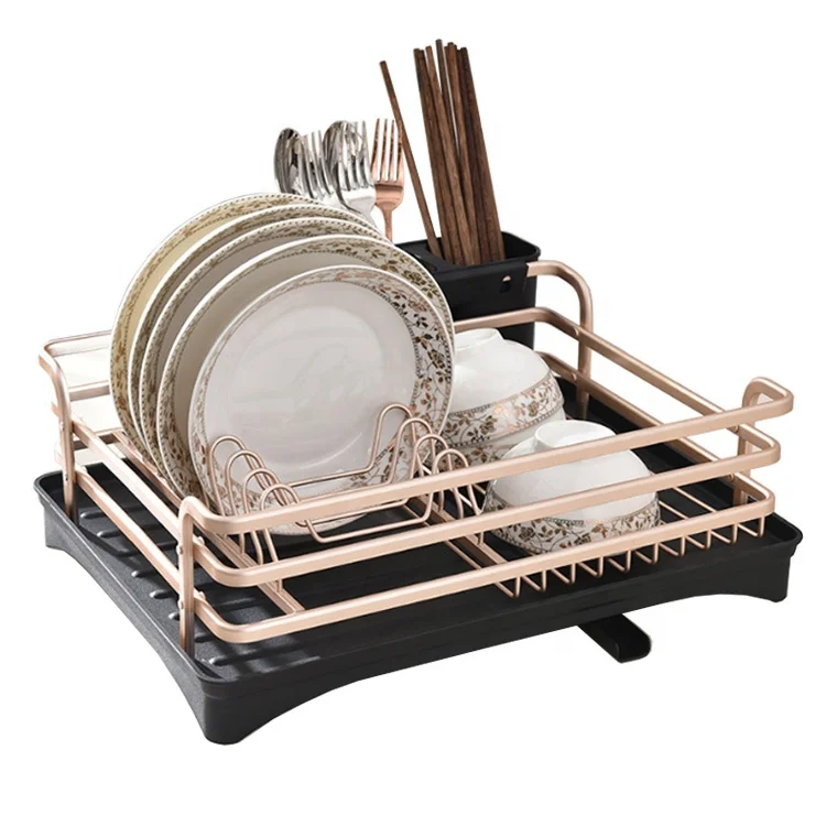 kitchen aluminum over the sink dish drainer drying racks with drainboard, Champagne gold
kitchen aluminum over the sink dish drainer drying racks with drainboard, Champagne gold