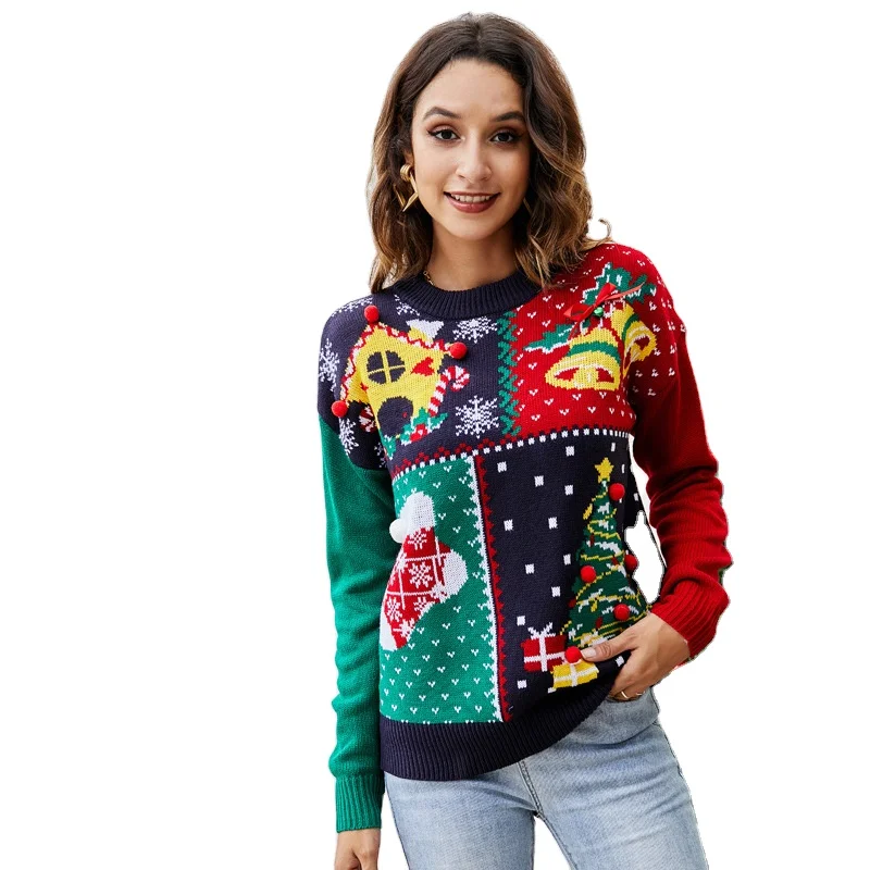 Women's loose round neck Pullover plus size custom christmas sweater ugly christmas sweaters light up christmas sweater couple, As showed
Women's loose round neck Pullover plus size custom christmas sweater ugly christmas sweaters light up christmas sweater couple, As showed