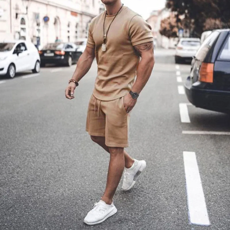 2021 Men Summer Casual Shorts Sets T Shirt +shorts Solid Male Tracksuit Set Men's 2 Pieces Sets oem custom whosale
2021 Men Summer Casual Shorts Sets T Shirt +shorts Solid Male Tracksuit Set Men's 2 Pieces Sets oem custom whosale