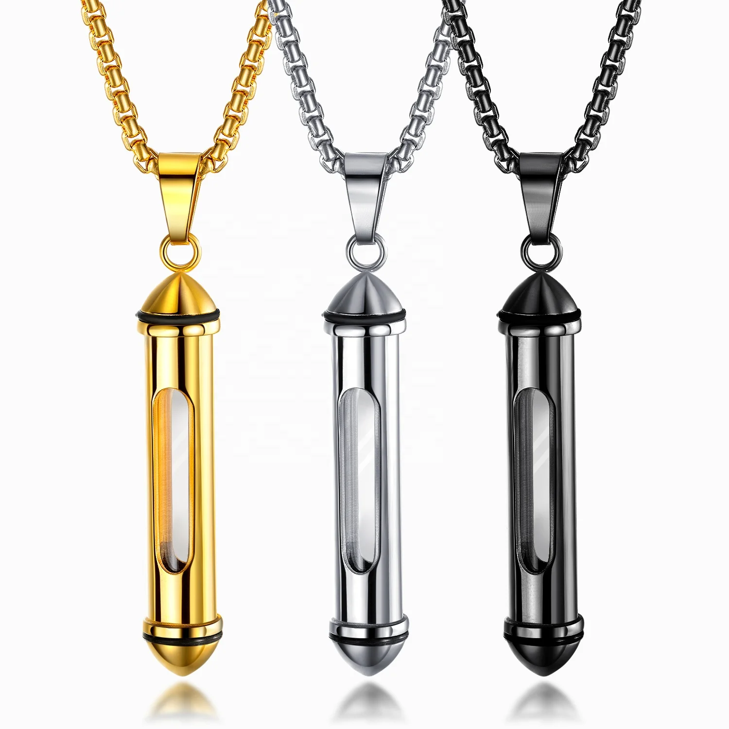 Men's Classic cylinder open choker stainless steel perfume bottle pendant necklace mens jewelry
Men's Classic cylinder open choker stainless steel perfume bottle pendant necklace mens jewelry