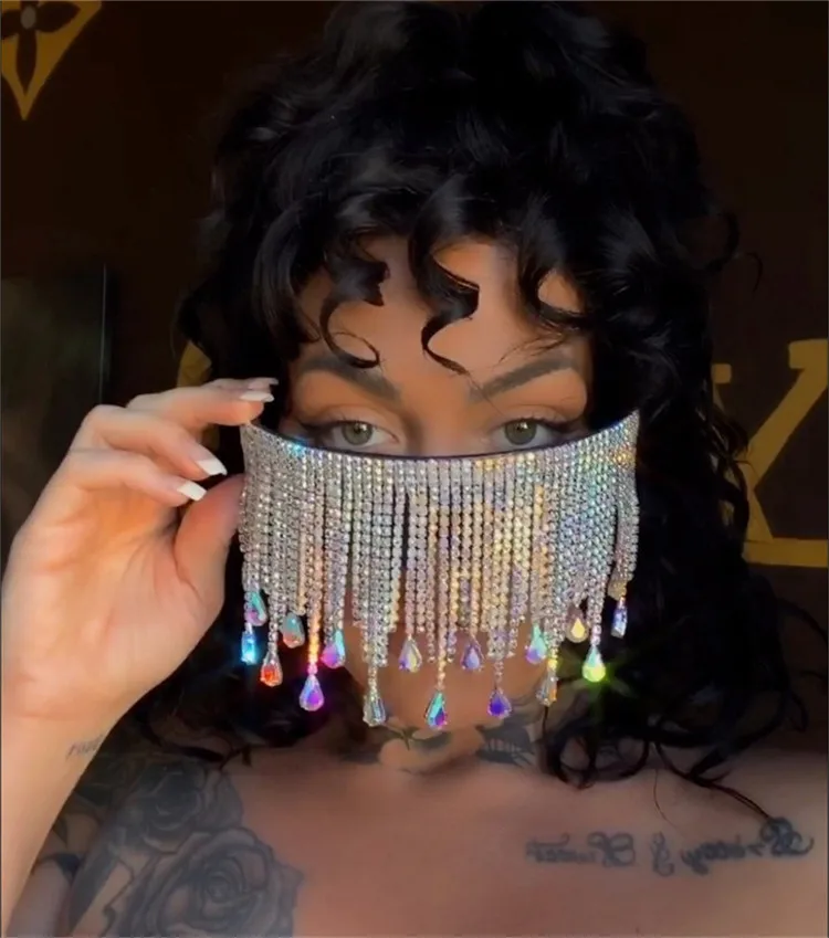European And American Explosive Metal Rhinestone Fringe Gem Decoration Sunglasses Fashion Sunglasses, Picture shows
European And American Explosive Metal Rhinestone Fringe Gem Decoration Sunglasses Fashion Sunglasses, Picture shows